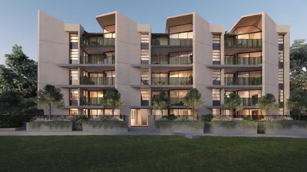 Front elevation of the Avelor apartment building